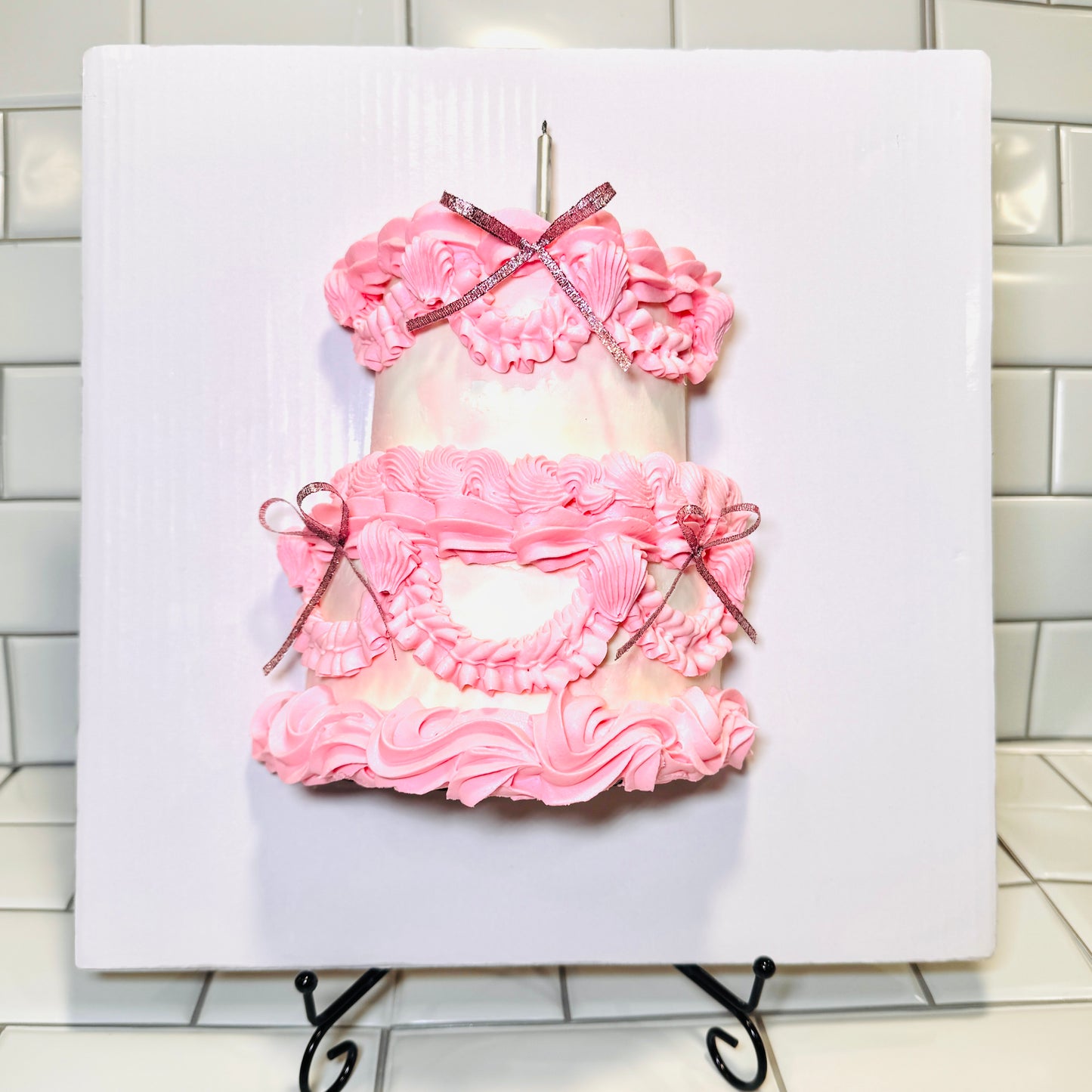 Half Two-Tier Cake