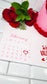 Valentine Calendar Board Cake